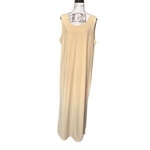 August Max Woman Stretch long Maxi Dress in muted gold XS